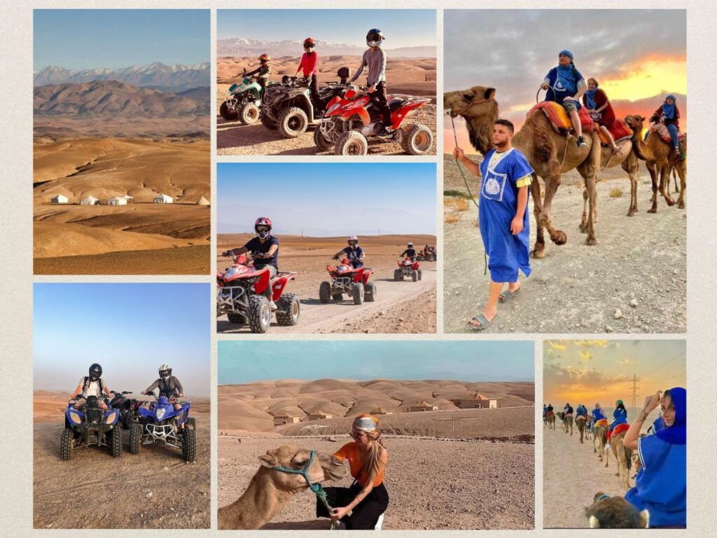 Camel and quad bike adventure in the Agafay Desert