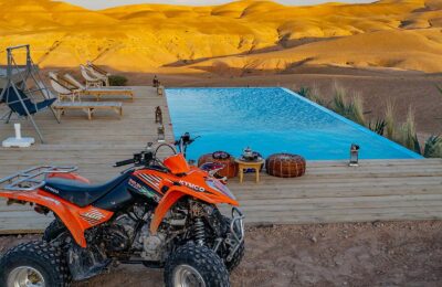 Agafay desert Quad Biking and Lunch with Swimming Pool