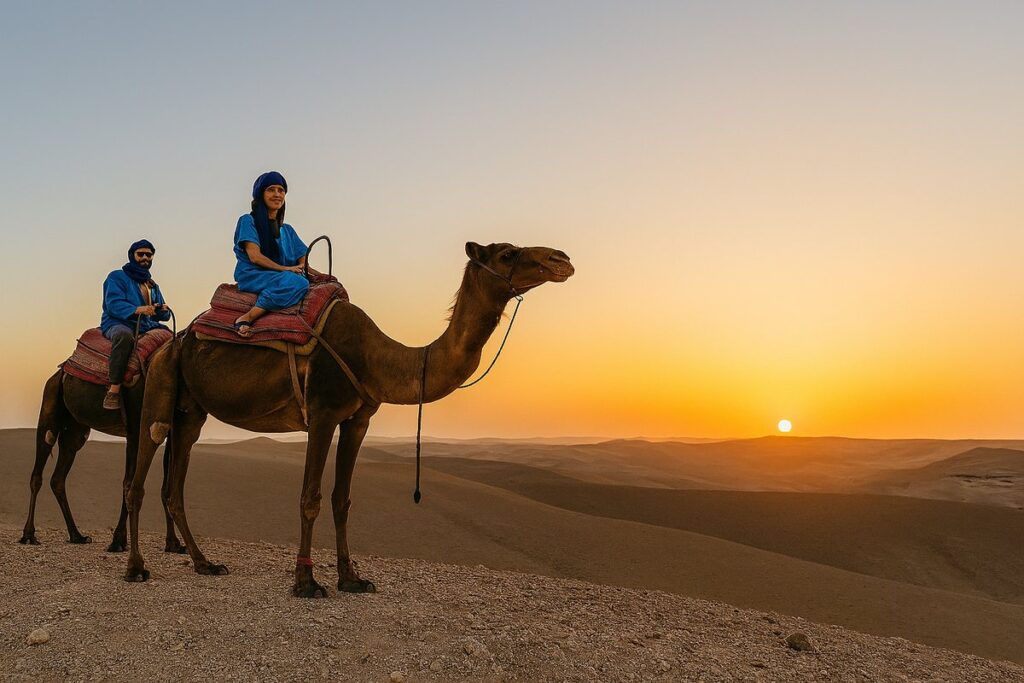 Agafay desert camel ride tour near Marrakech